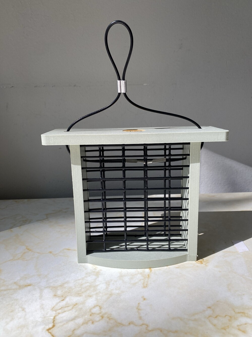 New Birds Choice Gray Square Hanging Suet Bird Feeder